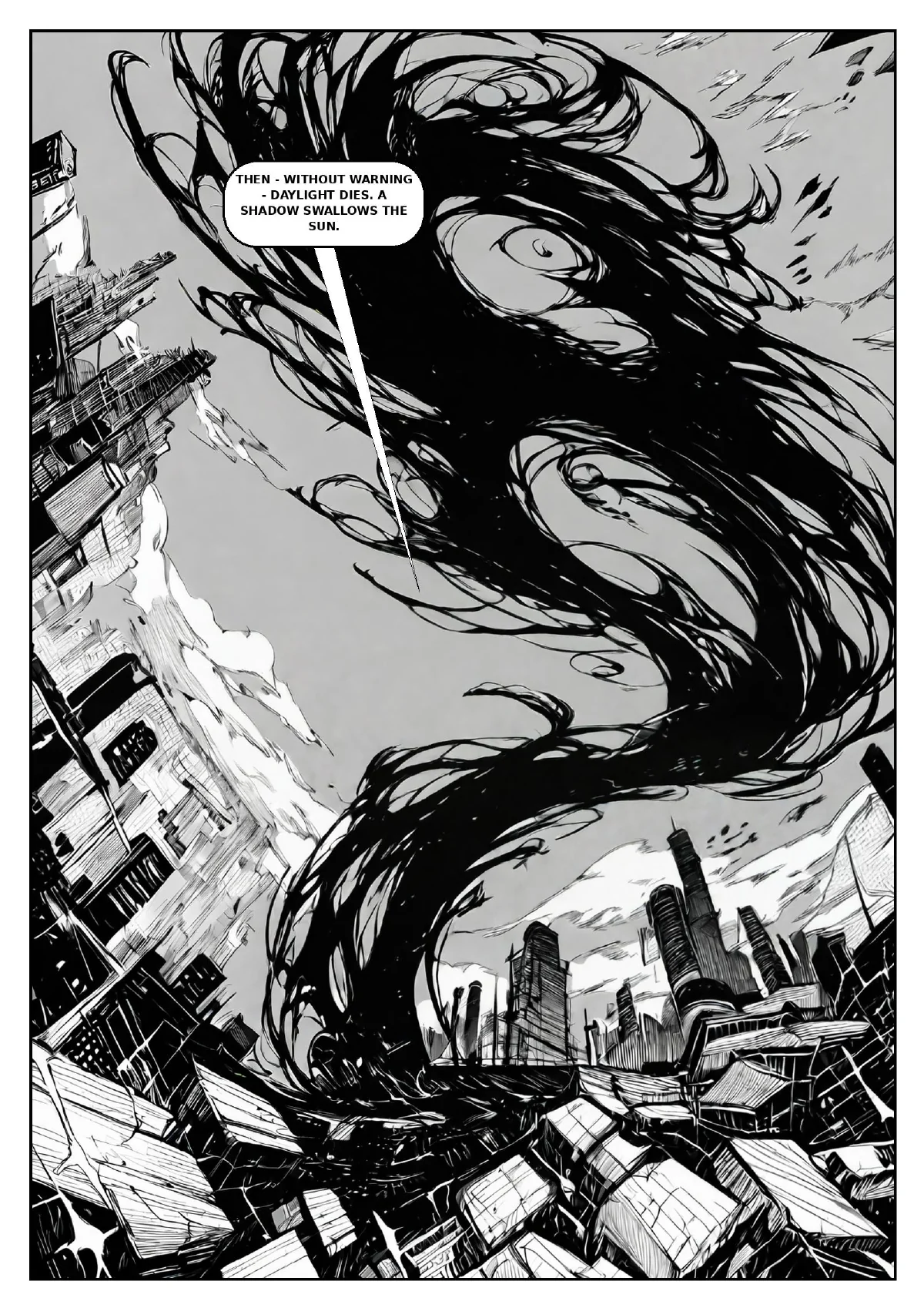 King of Quantum – Parliament of the Gods, Seite 9 von 15 (Schwarz-Weiß-Manga, englischer Text).